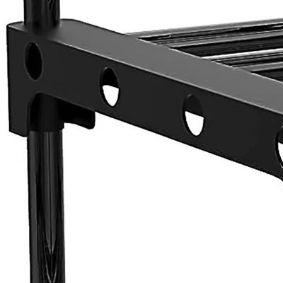 WOWLIVE 9-Tier Large Stackable Metal Shoe Rack Shelf Storage Tower Unit Cabinet Organizer For Closets, Fits 50 To 55 Pairs, Black - Image 2