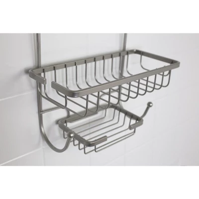 Home Basics Heavy Weight Satin Nickel Shower Caddy - Image 3
