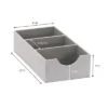 Household Essentials Set Of 2 3-Section Hardside Trays Silver