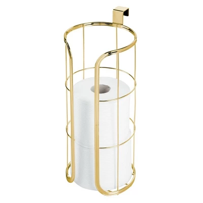 MDesign Metal Over The Tank Toilet Tissue Paper Roll Holder - Image 10
