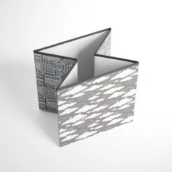 Bacati - Clouds In The City White/Gray Storage Box Small