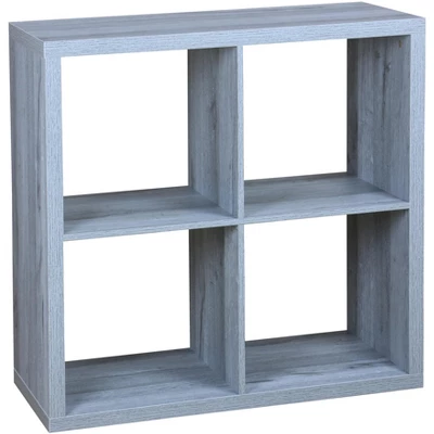 Home Basics 4 Open Cube Organizing Wood Storage Shelf - Image 2
