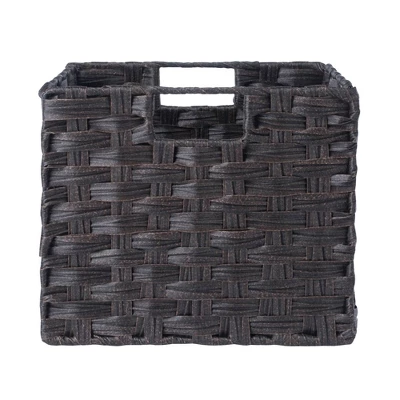 3pc Melanie Woven Fiber 2 Small And 1 Large Basket Set Chocolate - Winsome - Image 8