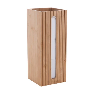 Oslo Square Bamboo Toilet Tissues Reserve Brown - Bath Bliss