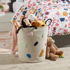 Color Block Coiled Rope Floor Kids' Storage Basket - Pillowfortâ˘