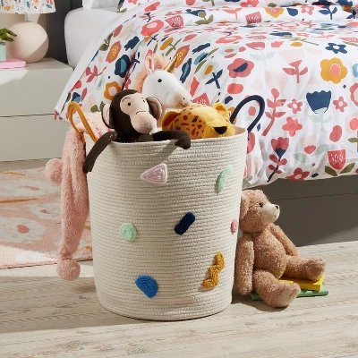 Color Block Coiled Rope Floor Kids' Storage Basket - Pillowfortâ˘