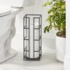 MDesign Metal Toilet Paper 3-Jumbo Roll Storage Reserve Tower Stand