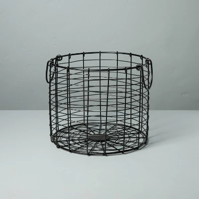 Round Wire Storage Basket With Handles Black - Hearth & Hand⢠With Magnolia - Image 5