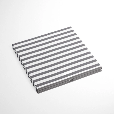 Bacati - Pin Stripes White/Gray Storage Box Small - Image 2