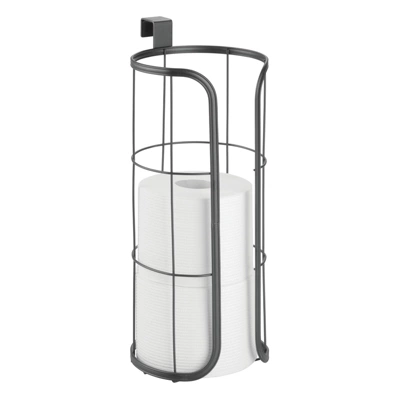 MDesign Metal Over The Tank Toilet Tissue Paper Roll Holder - Image 7