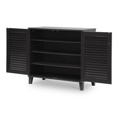 Coolidge Shoe - Storage Cabinet - Espresso - Baxton Studio