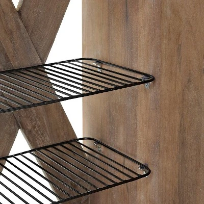 31" Castleton Mango Wood Shoe Cubbie Storage Cabinet Driftwood - Alaterre Furniture - Image 5