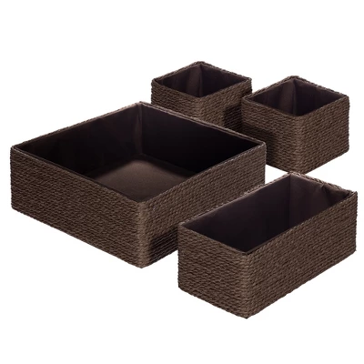 Sorbus Woven Paper Rope Baskets - 4 Piece Set - Image 6