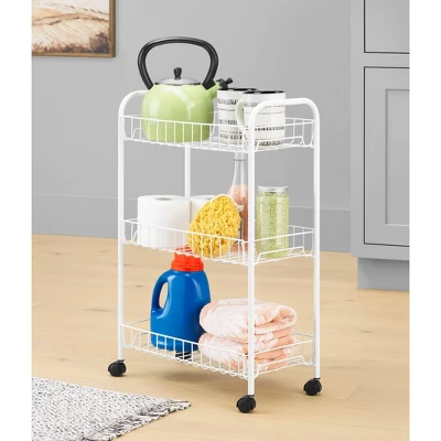 Whitmor Small Household Cart White - Image 2