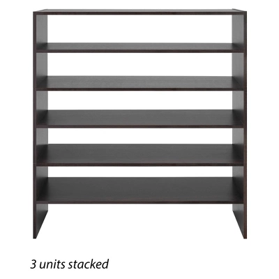 Whitmor Stackable 31" Extra Wide 2 Shelf Storage Organizer Espresso - Image 4