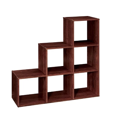 ClosetMaid 3 Tier Free Standing Wooden Cubical Organizer With 6 Cubes Slotted Design For Added House Storage, Dark Cherry (2 Pack) - Image 2