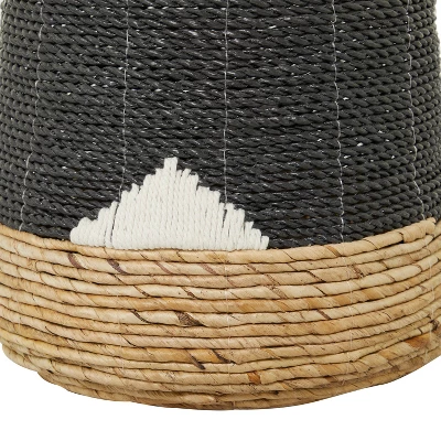 Set Of 2 Banana Leaf Storage Baskets Black - Olivia & May - Image 4