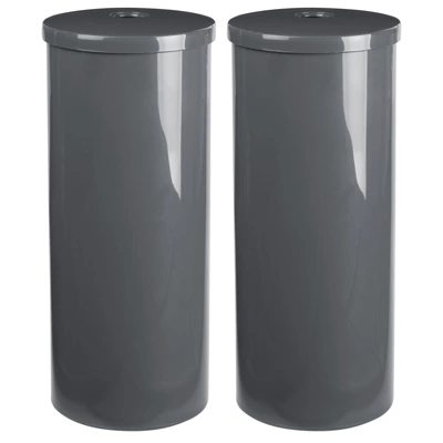 MDesign Toilet Tissue Roll Holder Canister Stand, Stores 3 Rolls, 2 Pack - Image 8