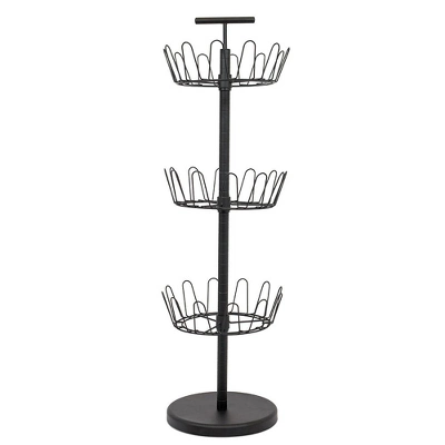 BirdRock Home Internet's Best 3-Tier Metal Shoe Tree (18 Pair) - Black Finish - Image 4
