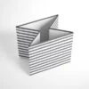 Bacati - Pin Stripes White/Gray Storage Box Small