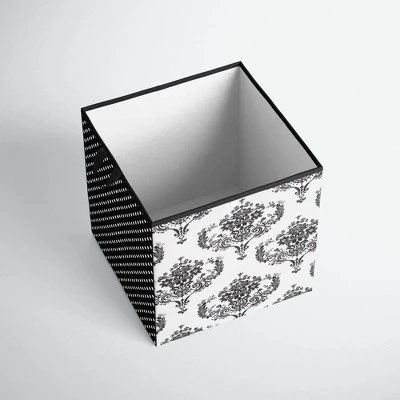 Bacati - Classic Damask White/black Storage Box Small