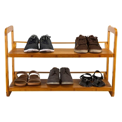 Organize It All 2 Tier Stackable Shoe Rack Lohas Collection - Image 2