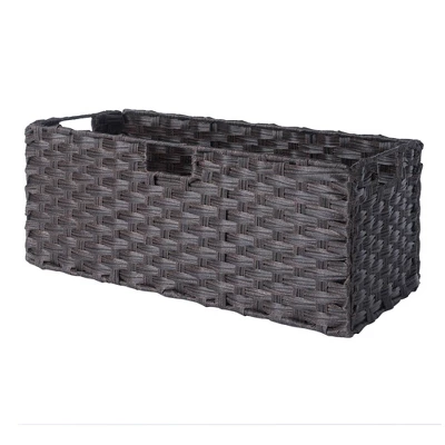 3pc Melanie Woven Fiber 2 Small And 1 Large Basket Set Chocolate - Winsome - Image 5