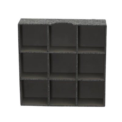 Household Essentials Set Of 2 9-Section Drawer Trays Graphite Linen - Image 6