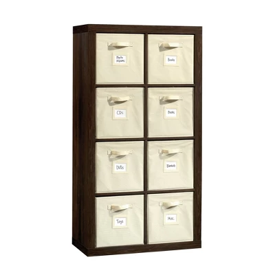 Stow Away 8 Cube Organizer Smoked Oak - Sauder - Image 5