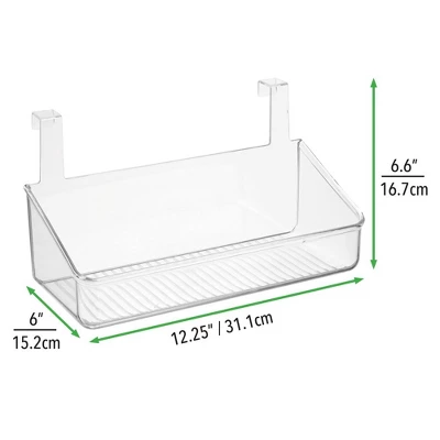 MDesign Plastic Over Cabinet Door Hanging Home Storage Bin - Image 6