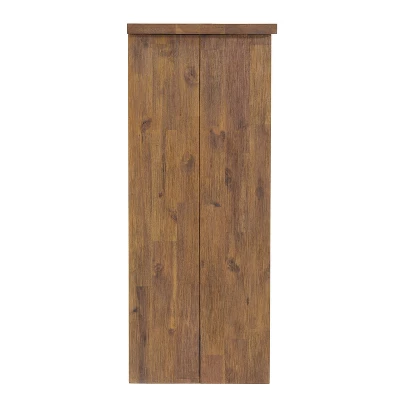 31" Bethel Acacia Wood Shoe Cubbie Storage Cabinet Natural - Alaterre Furniture - Image 8