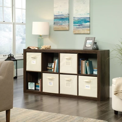 Stow Away 8 Cube Organizer Smoked Oak - Sauder - Image 3