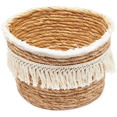 Okuna Outpost 2-Pack Boho Themed Style Woven Baskets For Storage, Home Decorative Organizer (2 Sizes) - Image 3