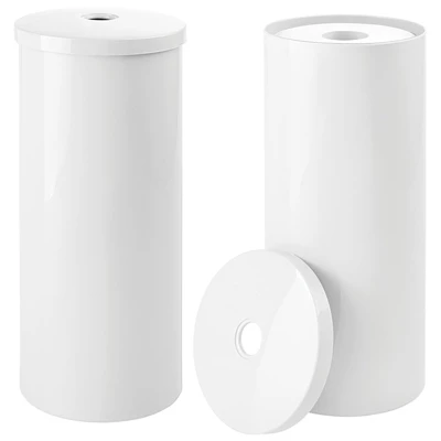 MDesign Toilet Tissue Roll Holder Canister Stand, Stores 3 Rolls, 2 Pack - Image 7