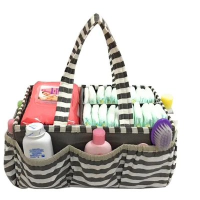 Bacati - Pin Stripes Gray Storage Caddy