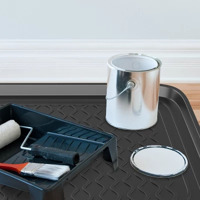 All Weather Boot Tray β Set Of 2 Large Water-Resistant Plastic Utility Shoe Mat For Indoor And Outdoor Use In All Seasons By Stalwart (Black) - Image 5