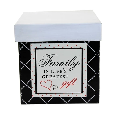 Home Decor 7.75" Red White & Black Nesting Boxes Decorative Storage - Decorative Container Sets