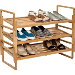 Honey-Can-Do 3 Tier Nest Bamboo Shoe Rack