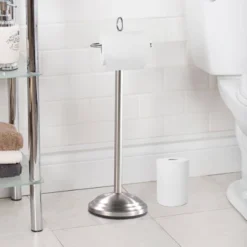 Freestanding Toilet Tissue Holder Brushed Nickel - Nu Steel