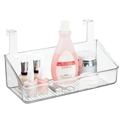 MDesign Plastic Over Cabinet Door Hanging Home Storage Bin - Image 7