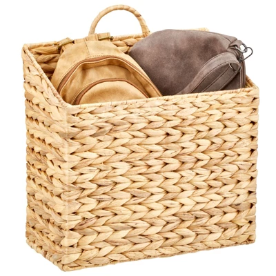 MDesign Woven Water Hyacinth Hanging Wall Storage Basket - Image 6
