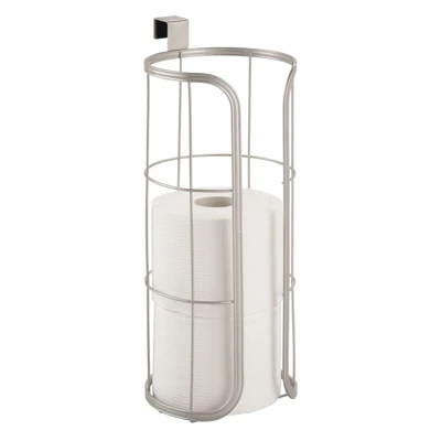 MDesign Metal Over The Tank Toilet Tissue Paper Roll Holder - Image 6