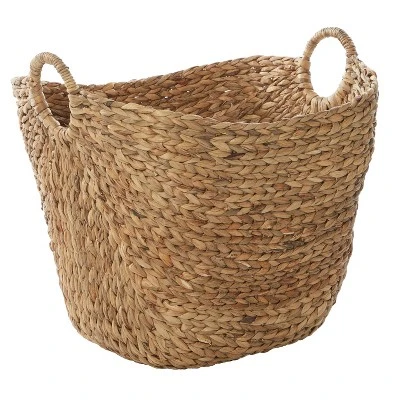 19" X 20" X 18" Brown Sea Grass Contemporary Storage Basket - Olivia & May - Image 3