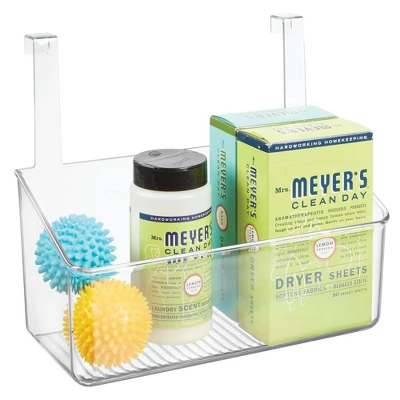 MDesign Plastic Over Cabinet Door Hanging Home Storage Bin - Image 10