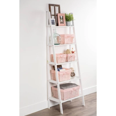 Design Imports Set Of 3 Antique Chicken Wire Blush Liner Baskets White - Image 3