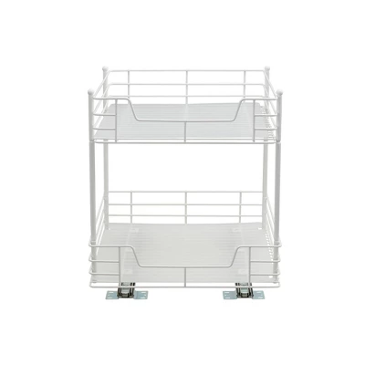 Household Essentials 15" 2-Tier Pantry Organizer White - Image 2