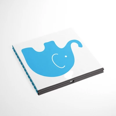 Bacati - Elephants Aqua/Lime/Gray Storage Box Small - Image 2