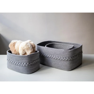 Assorted Set Of 3 Dharma Organizer Baskets - Gray - Shiraleah - Image 3