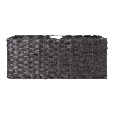 3pc Melanie Woven Fiber 2 Small And 1 Large Basket Set Chocolate - Winsome - Image 3