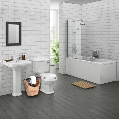 Vintiquewise Rustic Water Hyacinth Vanity Bathroom Set, Set Of 4 - Magazine Basket, Tissue Roll Holder, Tissue Box Cover, And Wastebasket - Image 4